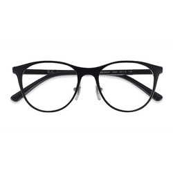 Unisex s round Black On Silver Metal Prescription eyeglasses - Eyebuydirect s Ray-Ban RB9552V