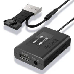 FitDVR Dash Cam Power Adapter (7-Pin) for Nissan, Ford, Mitsubishi, Toyota, Subaru, Connects to Rearview Mirror, D3-032