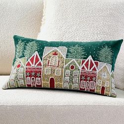 Christmas Snowy Village Pillow - Grandin Road