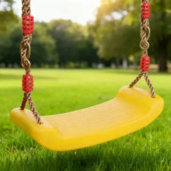 Children's Swing Toy with Height Adjustable Ropes Plastic Material Indoor Outdoor Swing Garden Backyard Playground Rainbow Swing