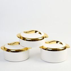 set scaldavivande touch, casseruola termica da 3 pezzi con coperchio, contenitore isolato in acciaio inox per alimenti caldi/freddi, pentole antiaderenti, moderno guscio in ABS