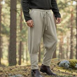 Retrò Vintage Medievale 17° secolo Mascherata Pantaloni da pirata Cavaliere Vichingo Crociato Straniero Ranger Coulisse Tinta unica Costume Per uomo Costumi da pirata Fantasia Mascherata Festa / Sera