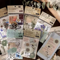 15 Sheets Per Pack Plant Stickers Cards Scrapbooks Collages Journal Label Stationery Aesthetic Decoration