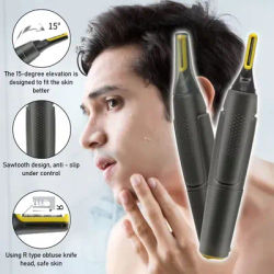 Waterproof Nose Hair Trimmer, Electric Rechargeable Nose Trimmer Men Shaver Razor Women Epilator Trimmer