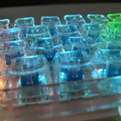 132 keys Crystal Keycaps Transparent Backlit Cherry Profile ABS Lelelab SuperX Keycaps For Mechanical Keyboard Blank Keycaps