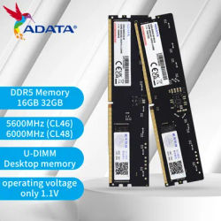 100% Original ADATA DDR5 288-pin U-DIMM Desktop Memory 32GB 5600MHz CL46 16GB 6000MHz CL48 1.1V Power Management lC For Computer