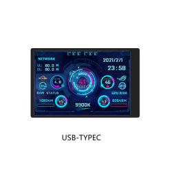 Nvarcher 3.5 /5 Inch 480*320 IPS LCD Monitor Display AIDA64 USB Sub-Screen Support Raspberry Pi With RGB Breathing Light