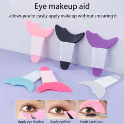 Silicone Mascara Eyelash Shield Applicator Guard Tool Multifunction Eyelash Eyeshadow Pads Reusable Eyelashes Guide Tool
