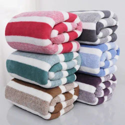 Coral velvet wide strip towel bath towel Printed Towel and Bath Absorbent and Dry Hair Bathroom Accessories Sets Bathroom Towels