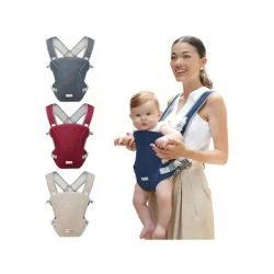Baby Mesh Carrier, Front-Carrying Type - Horizontal Carry Waist Stool Carrier, Mesh Design for Better Ventilation, Cross-Back Design, Adjustable Shoulder Straps, Lightweight and Suitable for All