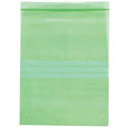 sachet zip recyclé - vert 50 µm - 280x220mm - manutan expert