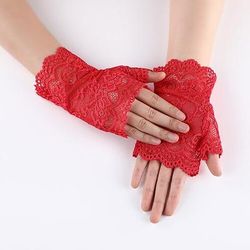 Elegante Vintage Anni Ruggenti Guanti Guanti da sera Il grande Gatsby Pizzo Costume Per donna Carnevale Mascherata Casuale Carnevale Adulti Guanti Altri Accessori