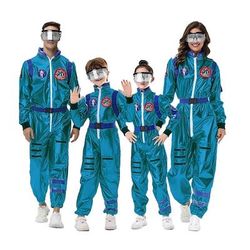 Coppie Costume di fantasia Tuta Tutine Astronauta Cosplay Bambini Adulti Unisex Halloween Carnevale Settimana del libro Feste Performance Vestiti per eventi scolastici Vestirsi