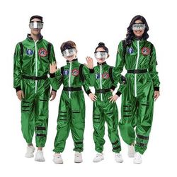 Coppie Costume di fantasia Tuta Tutine Astronauta Cosplay Bambini Adulti Unisex Halloween Carnevale Settimana del libro Feste Performance Vestiti per eventi scolastici Vestirsi