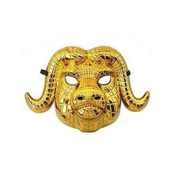 Maschera per carnevale in plastica metallica multi-stile per uomo – Costumi da leone volpe e tigre in oro per carnevale e balli in maschera