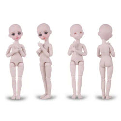 30cm Girl Fashion Doll 1/6 Babi Doll White Skin 22 Joints With Make-up Head+Body Accessories Removable Body Action Figure Toy