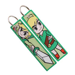 Link Key Tags Embroidery Key Fobs Holder Key Ring Key Chain for Motorcycles Backpack Chaveiro Cosplay Accessories