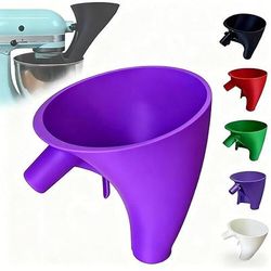 imbuto per farina per robot da cucina Kitchen Aid da 5 qt, accessorio anti-schizzi per robot da cucina con testa inclinabile da 4,5 e 5 quarti (ksm150), utensile per la cottura senza sporcare e lavabile in lavastoviglie, accessorio facile da versare