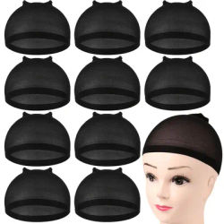 10pcs nylon wig cap stockings elastic wig cap black, brown, light brown