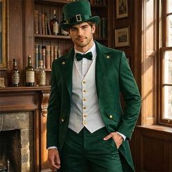 Retrò Vintage Punk Gotico Medievale Cappotto Pantaloni Costume Cosplay Ebenezer Scrooge Dickens Vampiro Elfo Gentiluomo Costume Per uomo Stile Steampunk Natale Carnevale Festa / Sera Adulti