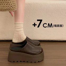 Mules à plateforme pour femmes, pantoufles élégantes pour augmenter la hauteur, diapositives de robe pour dames, couverture concise, chaussures à enfiler, nouvelle collection printemps 2026