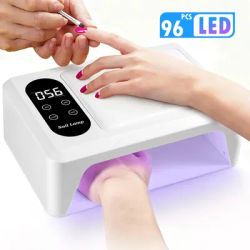DianaBeauty UV Nail Lamp Powerful Nail Dryer with 96 LEDs Professional Manicure Lamp with Hand Pillow and Big Drying Space
