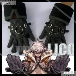 Rudo Surebrec Anime GACHIAKUTA Cosplay Costume Prop Pair of Black Gloves Accessories Set Man Woman Cos Halloween Party Roleplay