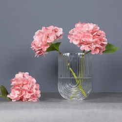 10Pcs 3D Feel Latex Film Hydrangea Real Touch Artificial Flowers Home Decoration Hydrangea Bridal Bouquet Wedding Party Florals