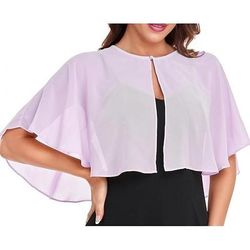 Coprispalle Scialli della Madre Scialli della Sposa Mantella Elegante Puro Casual Quotidiano Senza Maniche Chiffon Stole da matrimonio Con Colore puro Per Quotidiano Estate