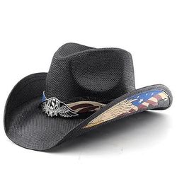 250° anniversario USA Retrò Vintage Far West Cappello da Cowboy Cappello da cowgirl Cowgirl Cowboy Cowboy del West Costume Unisex Mascherata 4 Luglio Feste Giorno dell'Indipendenza Adulti Cappello