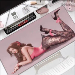 Grand tapis de souris Sexy Aerith Gainsborough Final Fantasy Anime, tapis de jeu 80x40, tapis de bureau créatif, Tifa Lockhart, pour bureau