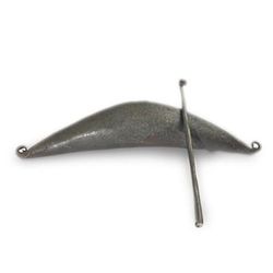 Banana Bell,'Forged Iron African Musical Instrument Atoke or Banana Bell'