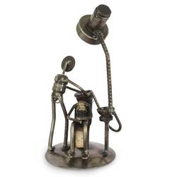 Handcrafted Recycled Metal Dentist Sculpture 'Rustic Root Canal'