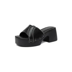 Un style classique et simple, de style européen et américain, pour femmes, avec des pantoufles et des sandales à talons hauts, luxueuses et haut de gamme.