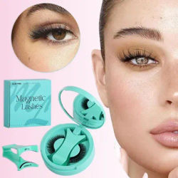 Magnetic Eyelashes 1 Pair Reusable Magnetic Eyelashes Natural Looking Magnetic Lashes Kit With Applicator Eyelash Curler Set