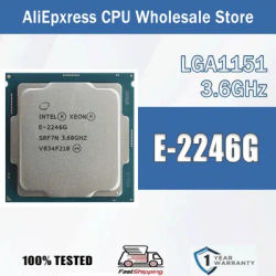 Intel Xeon E-2246G 6 Cores 12 Threads 3.60GHz 12MB 80W DDR4 E 2246G Computer CPU Processor Server Package LGA1151 E2246G