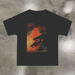 Halo 2 promotional video retro game unisex T-shirt/shirt loose fit Pure cotton all-season casual streetwear harajuku shirts