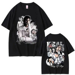Awesome Michael Jackson King of Pop Graphic T-shirt Men Women Fashion Vintage Rock T-shirts Men's Gothic Punk Oversized T Shirts