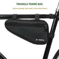 All-Weather & Durable Bike Bag | Versatile Triangle Storage Pouch for Front Tube/Frame