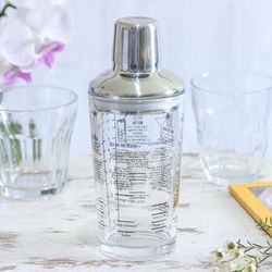 Ethereal Mixology,'Handblown Glass and Stainless Steel Cocktail Shaker'