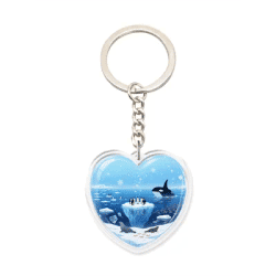Ocean Theme Keychain, Orca Penguin Key Ring Accessory for Backpacks & Keys, Perfect Gift for Friends