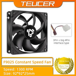 F9025 90mm Computer Fan 1300RPM Constant Speed 3Pin+Big 4Pin interface Suitable for GPU CPU Cooler Power Supply Cooling Fan