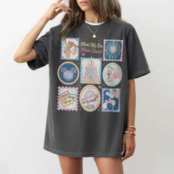 Retro Disney Magic Kingdom Stamp T-shirt, "See You on The Street" T-shirt, Disney World's Happiest Place Girl's Journey T-shirt