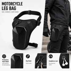 Buylor Drop Leg Side Bag Motorcycle Waist Bag Pack EVA Hard Shell Outdoor Waterproof Crossbody Mobile Phone Purse Hip Thigh Bag