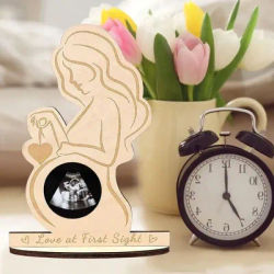 Baby Announcement Baby Ultrasound Photo Frame Pregnancy Gift Wooden Pregnant Mother Souvenir Home Decoration