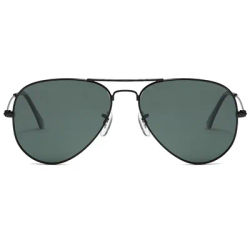 Lunettes de soleil aviateur polarisées légères de luxe pour hommes, monture métallique minimaliste, protection UV400, pour la conduite quotidienne, la pêche et les activités de plein air 3025