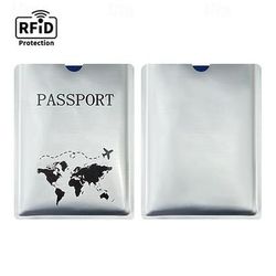 Set da 100 bustine protettive RFID, ideali per proteggere carte di credito o passaporti, prevenire il furto d'identità in viaggio, porta carte sottili e colorati per portafogli, protezione antifurto.