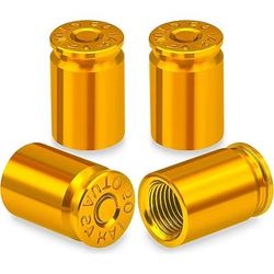 4 tappi per valvole pneumatici a forma di proiettile, tappi per valvole pneumatici in lega di alluminio per auto, SUV, camion, bici, motociclette, biciclette