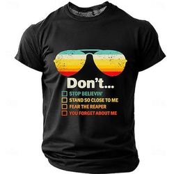 occhiali da sole retrò da uomo non smettere di credere stai così vicino temi il mietitore dimenticati di me testo della canzone opzione t-shirt grafica anni '70 '80 classic rock cultura pop nostalgico