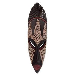 Bat Person,'Artisan Crafted Wood African Wall Mask'